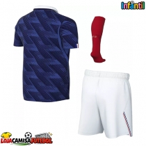 Camisa de Futebol França Equipamento Principal Infantil Mundo 2026 Manga Curta (+ Calças curtas)